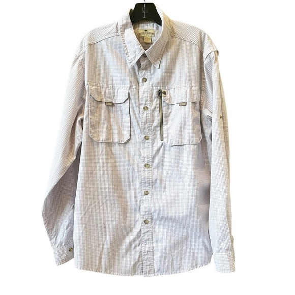 Buffalo Jackson Trading Co Long Sleeve Pink Check Button Up Fishing Shirt Sz XL - Picture 2 of 9